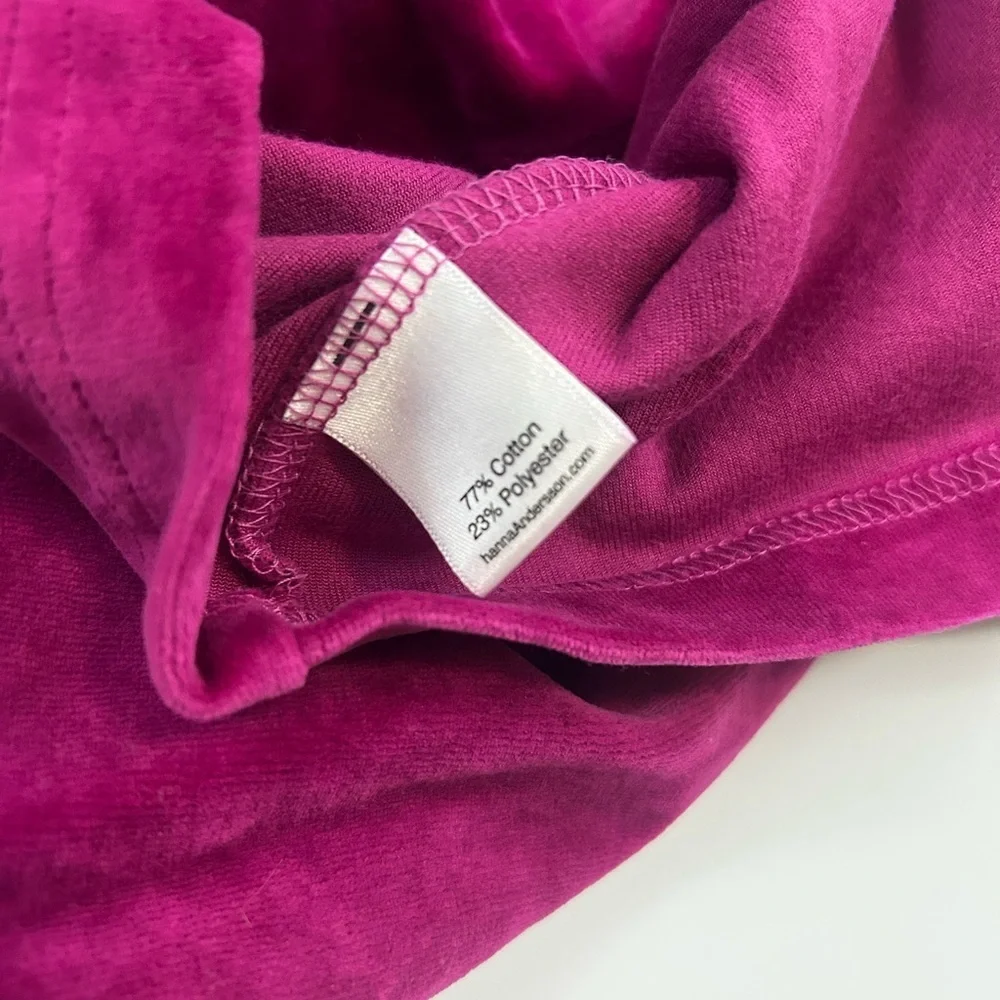 Hanna Andersson Magenta Velvet Dress Toddler 2T
